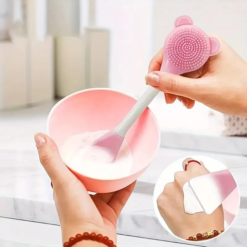 5pcs Dual-Ended Silicone Face Mask Brush Applicator