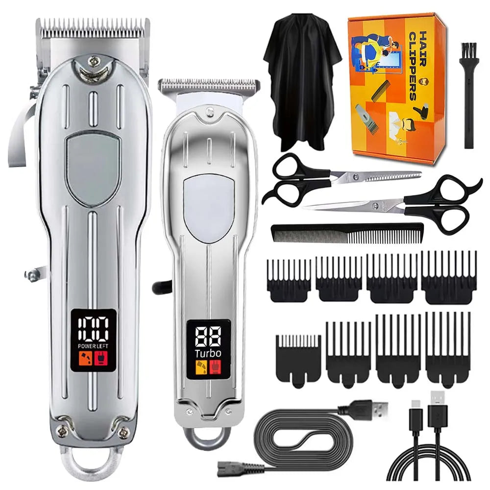 Cordless Hair Clippers and Trimmers Set for Men