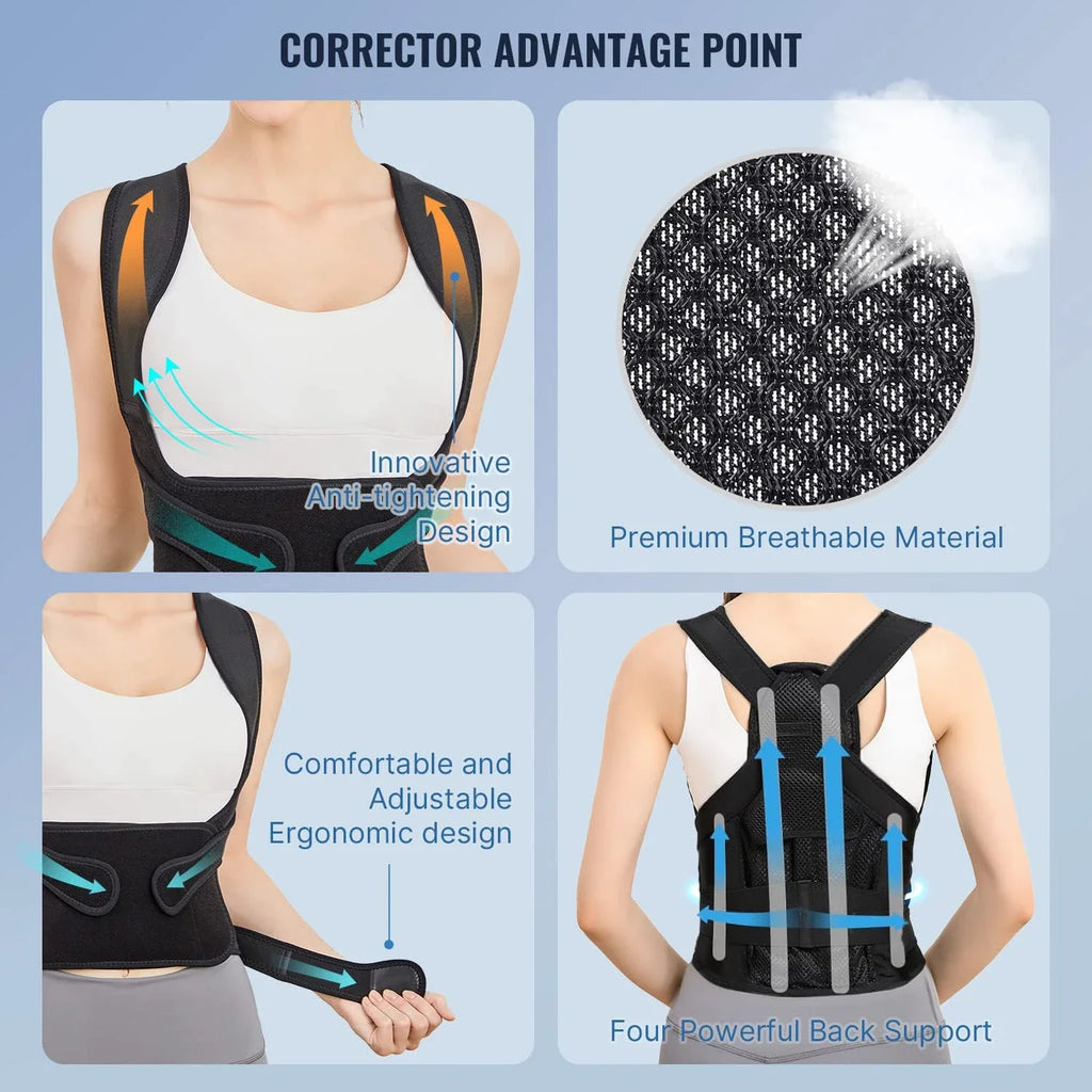 Premium High-Quality Unisex Ergonomic Back Brace for Enhanced Mobility, Posture, and Comfort