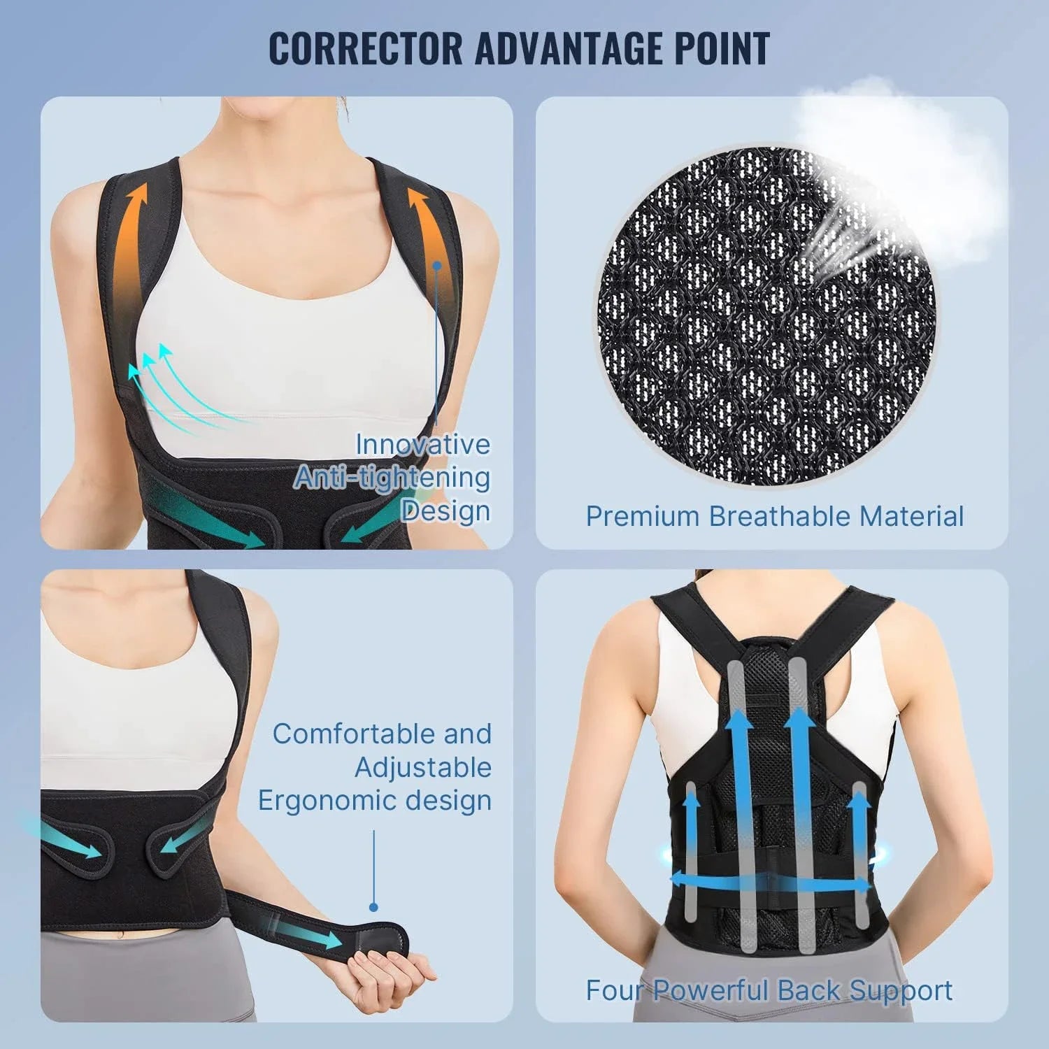 Premium High-Quality Unisex Ergonomic Back Brace for Enhanced Mobility, Posture, and Comfort