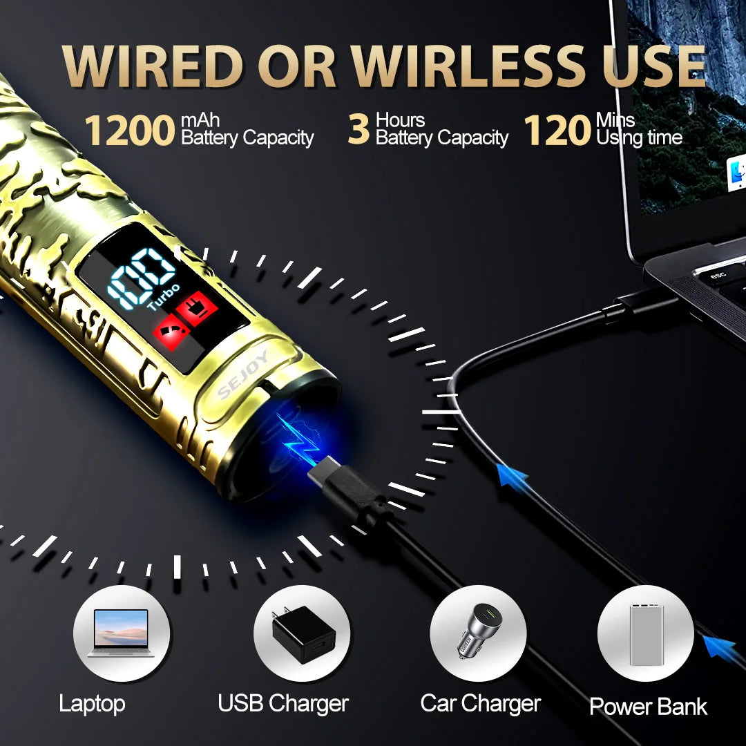 Rechargeable Hair Clippers and Trimmers Set Professional