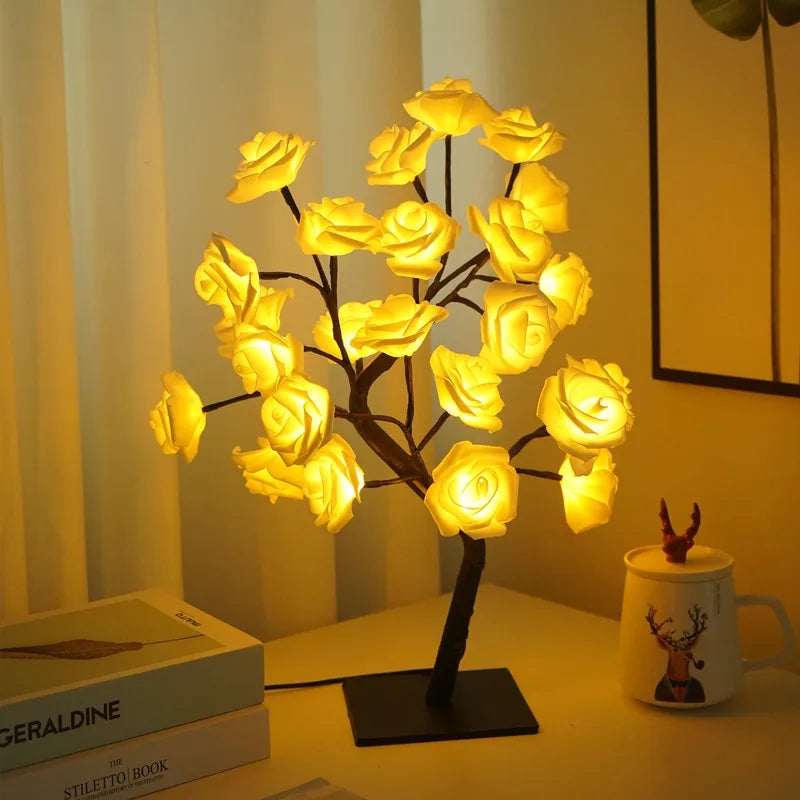 LED Rose Tree Lights For Wedding Party Gift Birthday Festival Lover Home Deco