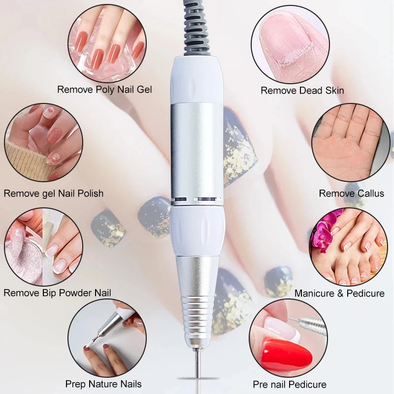 5-Pin Electric Nail Drill Handpiece – Pedicure & Manicure Replacement Tool