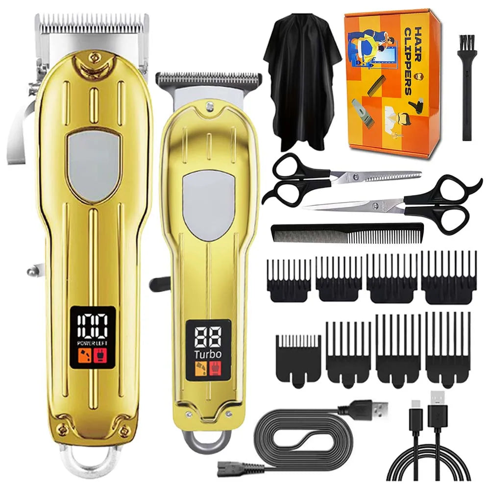 Cordless Hair Clippers and Trimmers Set for Men