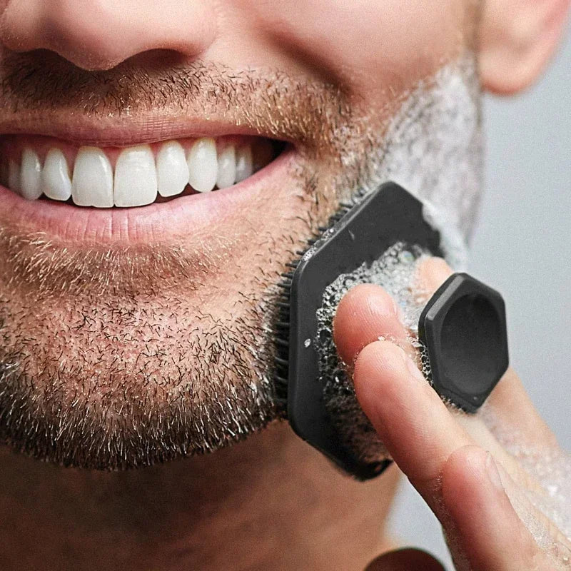 Men Facial Cleaning Silicone Brush and Scrubber