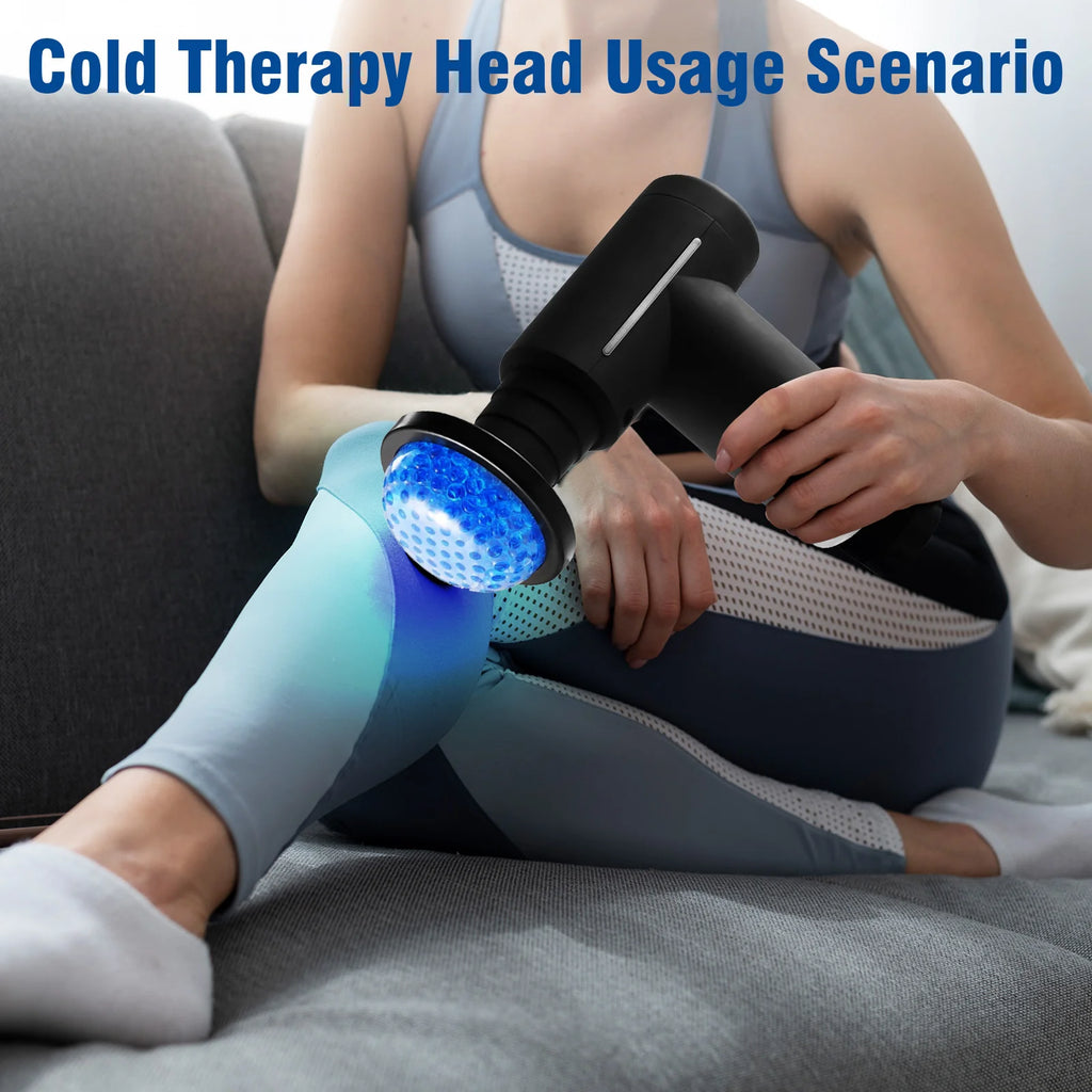 Hot & Cold Massage Gun – 6 Heads, 6 Speeds, Deep Muscle Relief
